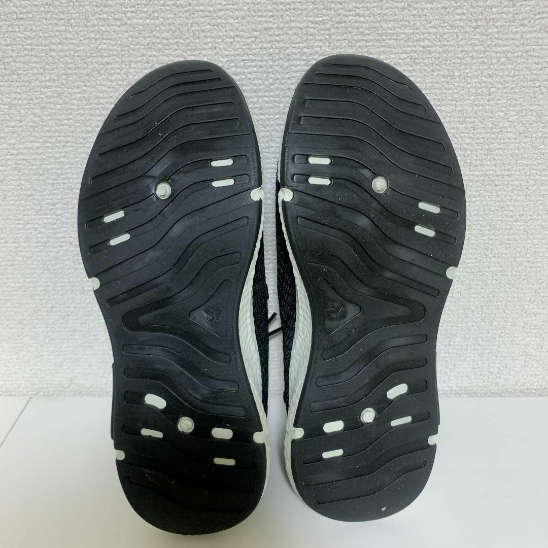 運動靴 23.5cm スニーカー 黒 スポーツ ウォーキング 室内履き ブラック