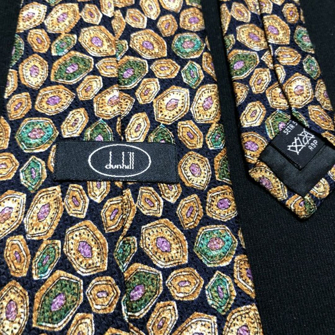 Dunhill(ダンヒル)のダンヒル 小紋 ブラウン＆グリーン ネクタイ A105-A01 メンズのファッション小物(ネクタイ)の商品写真