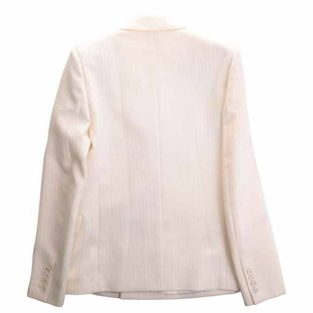 【中古】SAINT LAURENT サンローラン ウール ストライプ ダブルテーラード ジャケット #46 598083 ホワイト by