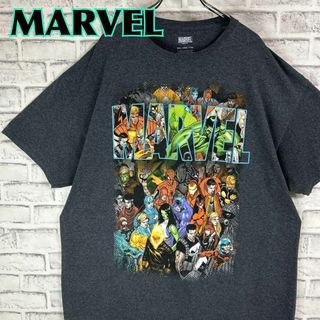 マーベル(MARVEL)のMARVEL マーベル キャラクター 大集合 ロゴ 映画 Tシャツ 半袖 輸入品(Tシャツ/カットソー(半袖/袖なし))