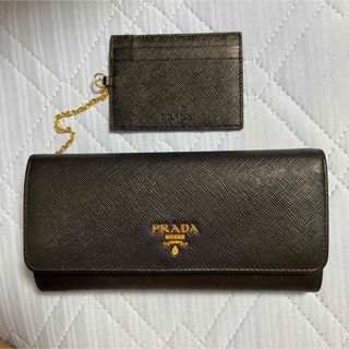 値下げ中☆新品 PRADA プラダ カーフレザー長財布 正規店購入 tic