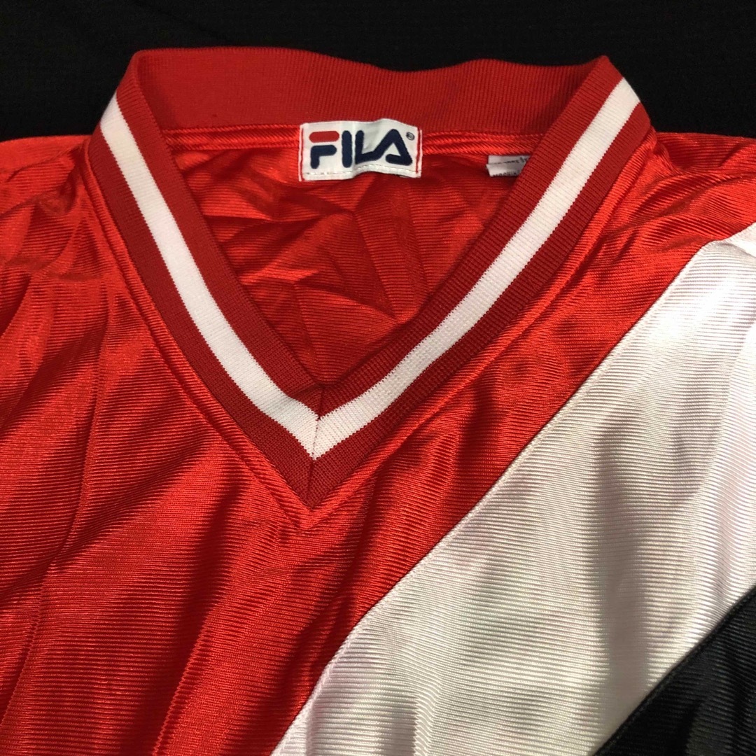 FILA(フィラ)のfila フィラ　Tシャツ　ジャージ　ユニフォーム　赤　レッド　L xl メンズのトップス(Tシャツ/カットソー(半袖/袖なし))の商品写真