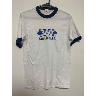 6 ROKU BEAUTY&YOUTH 360 ロゴ リンガー Tシャツ