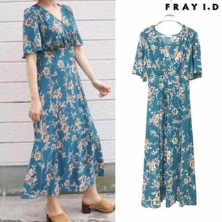 フレイアイディー(FRAY I.D)のFRAY I.D ビンテージプリントカシュクールワンピース(ロングワンピース/マキシワンピース)