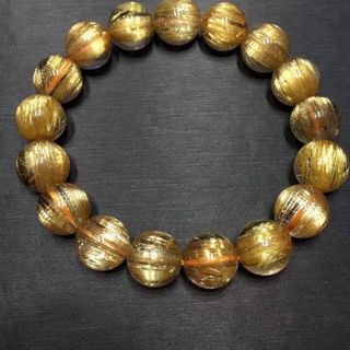 天然】タイチンルチルクオーツ ブレスレット 12mmの通販 by Rui|ラクマ
