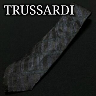 トラサルディ(Trussardi)のトラサルディ チェック ネイビー＆グリーン ネクタイ A105-A22(ネクタイ)