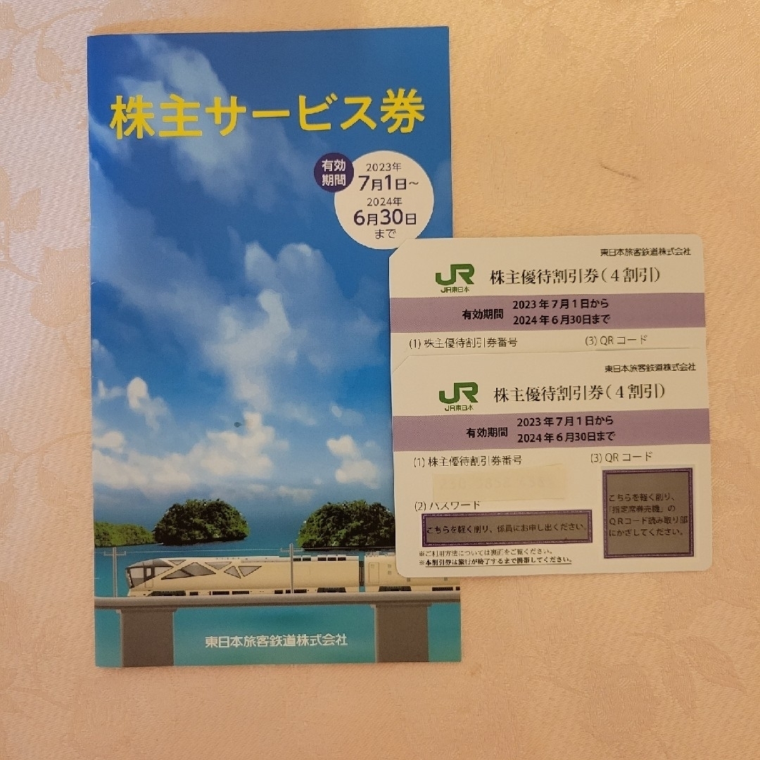 JR東日本　株主優待割引券2枚　株主サービス券1冊