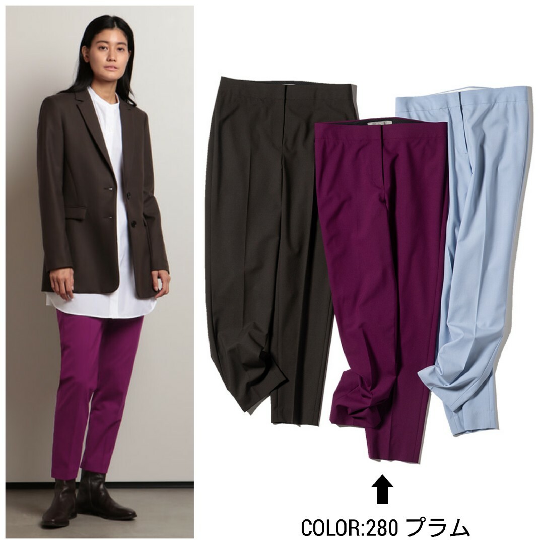 Theory luxe(セオリーリュクス)の【未使用品】2021aw theoryluxe　キレイ色美脚テーパードパンツ レディースのパンツ(カジュアルパンツ)の商品写真