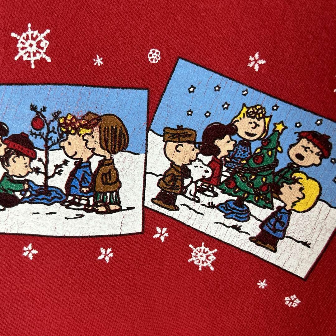 PEANUTS ピーナッツ スヌーピー クリスマス 雪 Tシャツ 半袖 輸入品