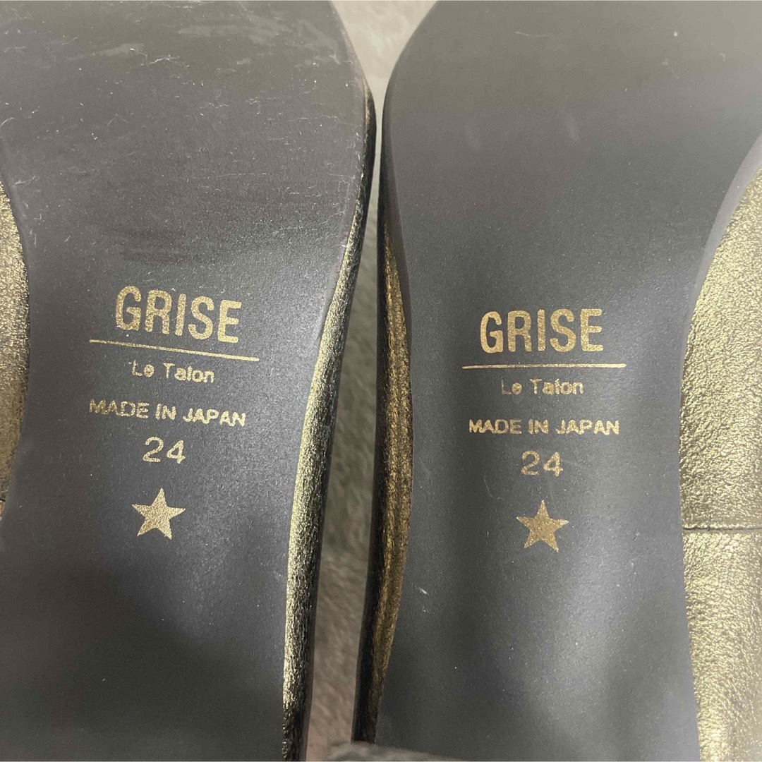 Le Talon GRLSE ルタロングリーズ フラットシューズ 黒ゴールド