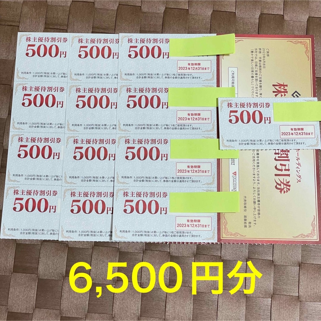 【6500円分】ゲオ 株主優待券  GEO チケットの優待券/割引券(ショッピング)の商品写真