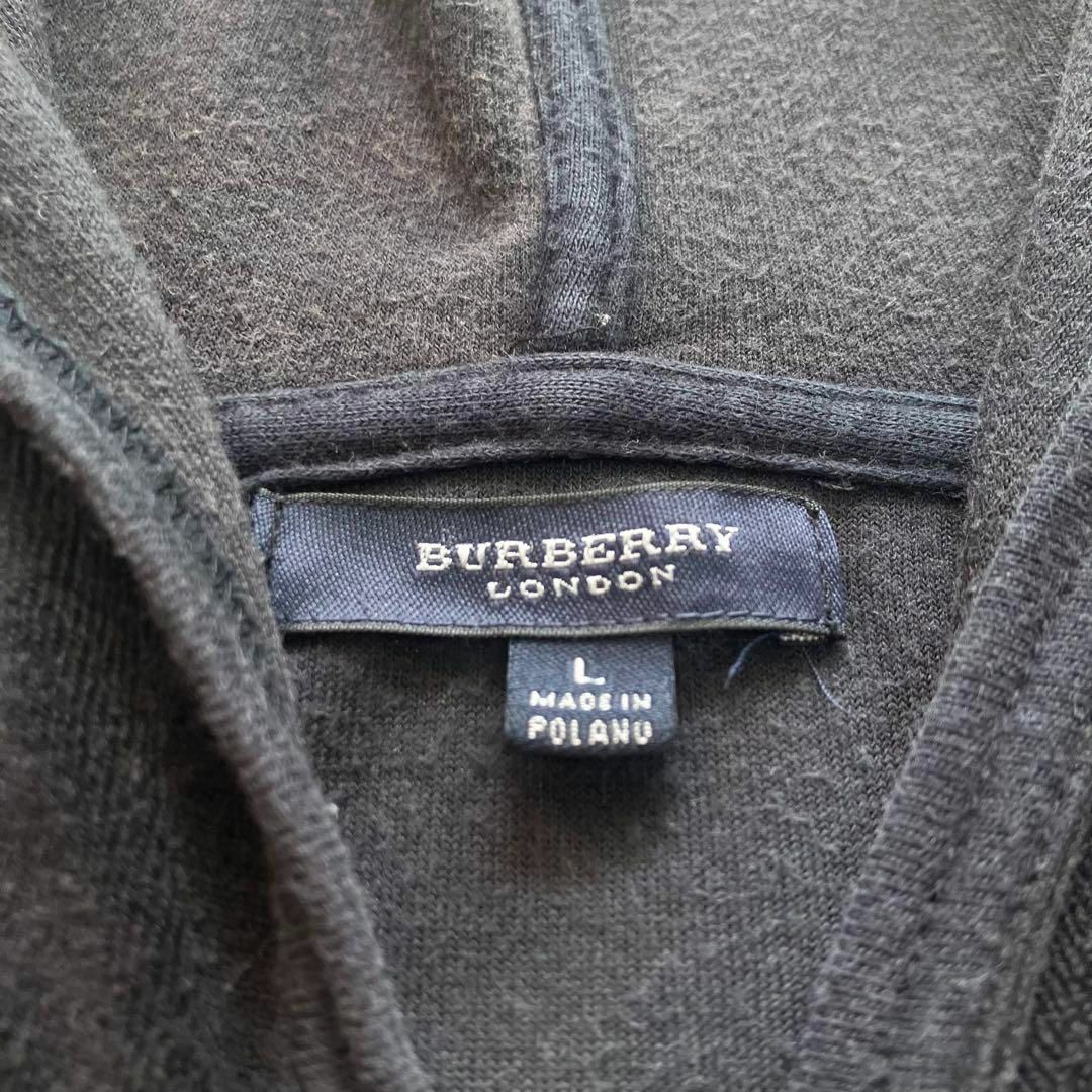 BURBERRY(バーバリー)のBURBERRY バーバリー パーカー 長袖 黒 ロゴ L レディースのトップス(パーカー)の商品写真