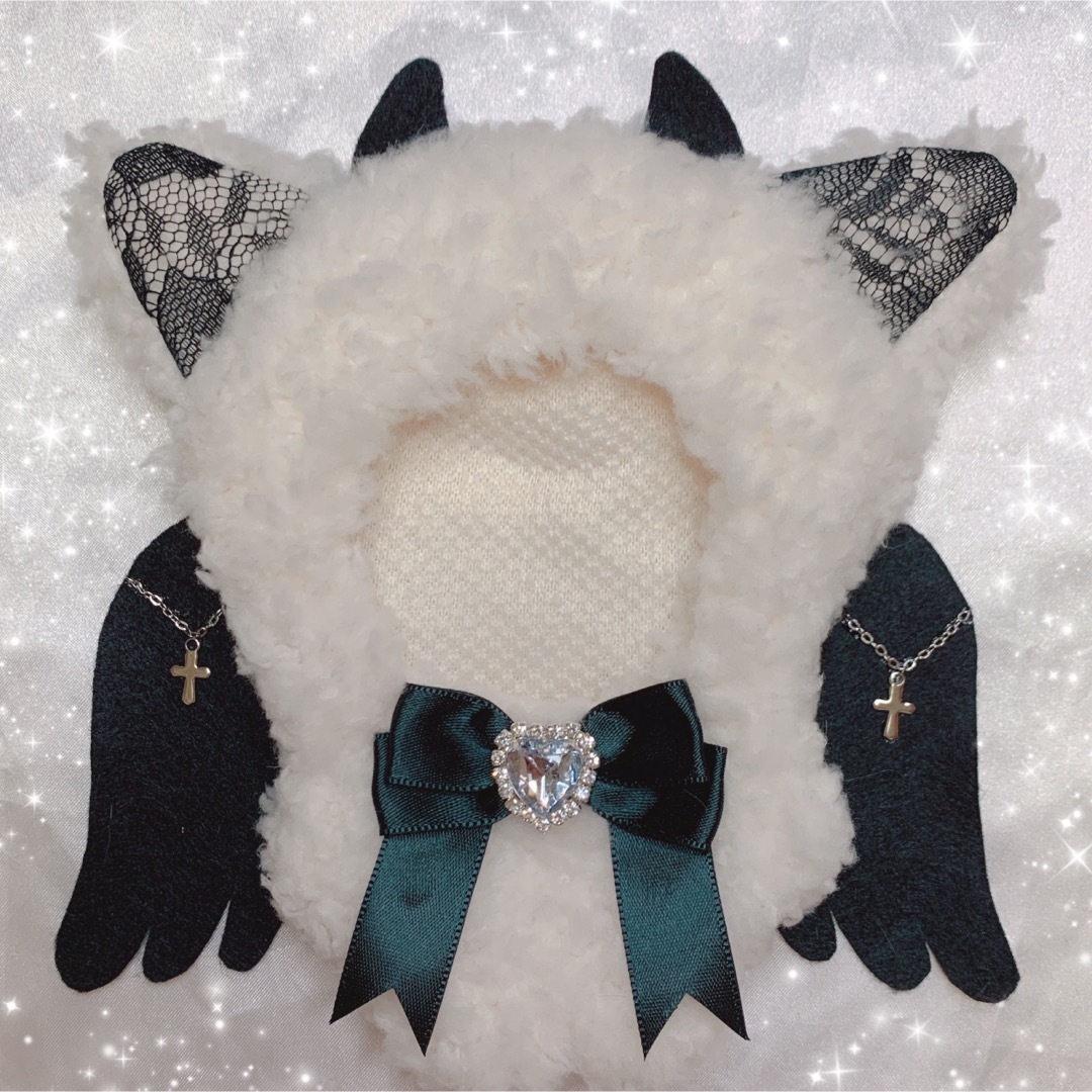堕天使にゃんこฅ^˶•̀д•́˶^ฅ໒꒱·̩͙ ぬい服♡ 着ぐるみ♡ ハンドメイドのぬいぐるみ/人形(ぬいぐるみ)の商品写真