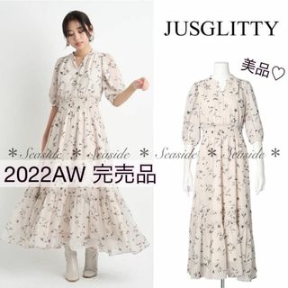 ジャスグリッティー(JUSGLITTY)の美品♡22AW ジャスグリッティー　ワンピース　完売品　アプワイザーリッシェ(ひざ丈ワンピース)