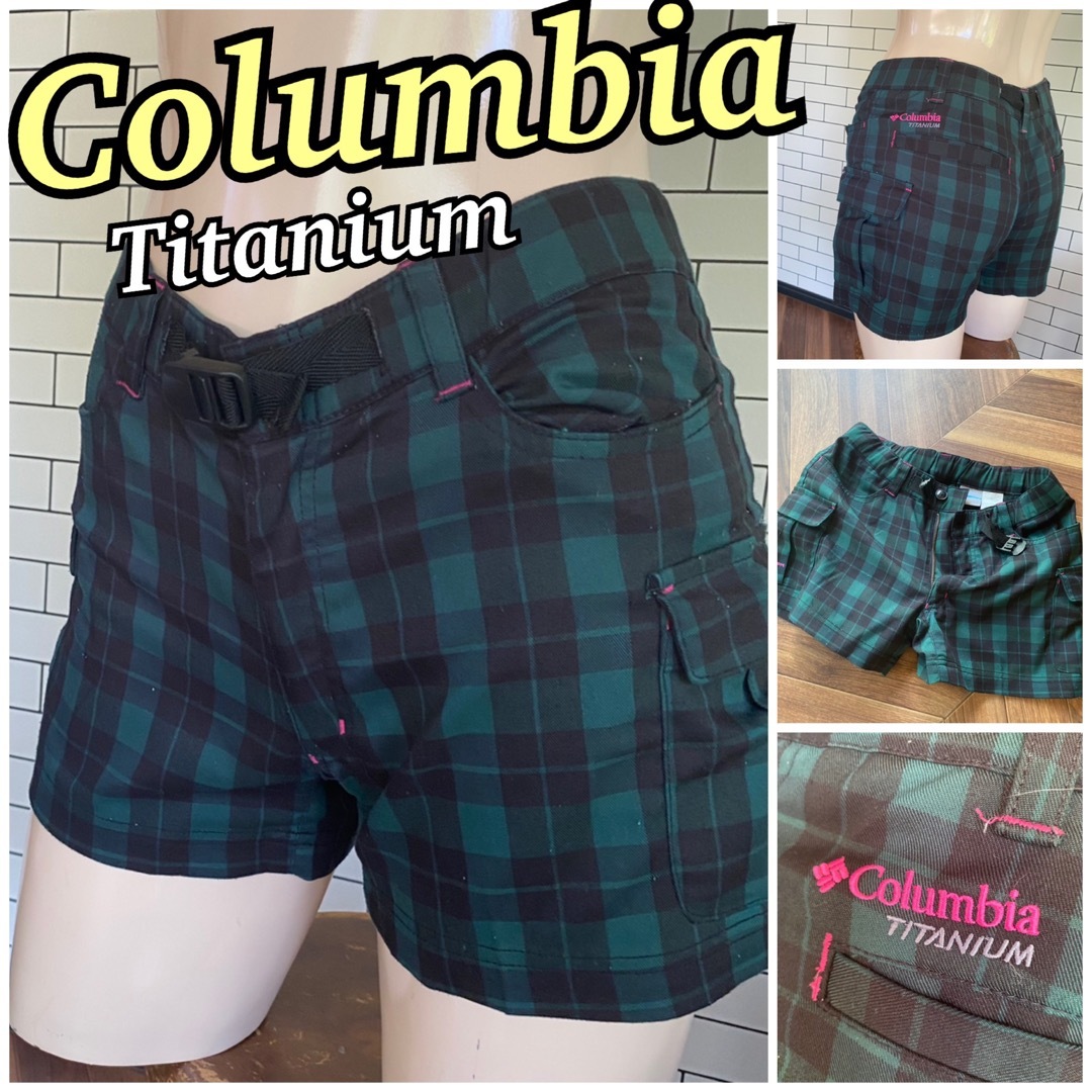 Columbia(コロンビア)のコロンビア美品！アウトドアやゴルフにレディースS ショートパンツ定番チェック スポーツ/アウトドアのゴルフ(ウエア)の商品写真