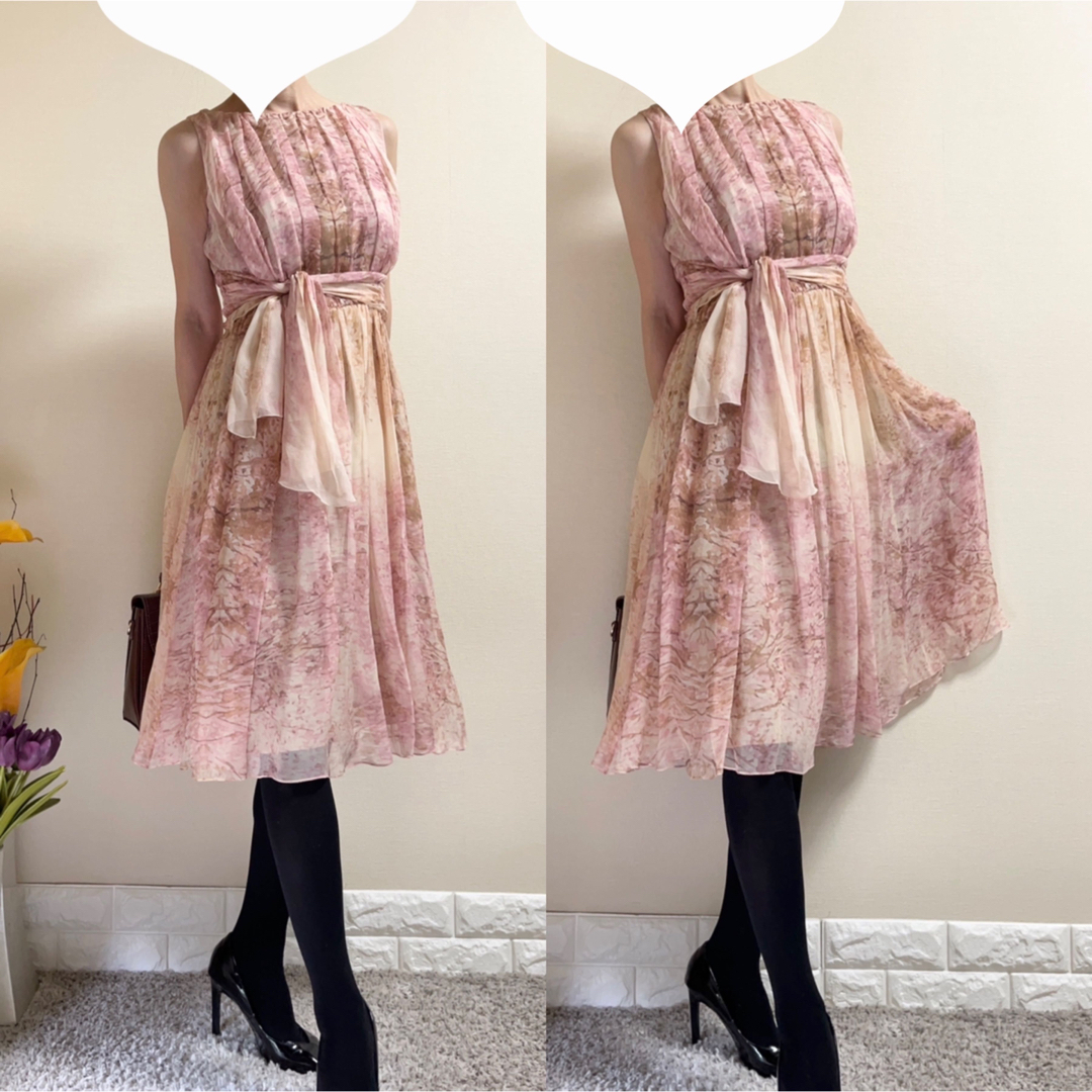 美品!Max Mara マックスマーラ シルク100% ワンピース ドレス ML