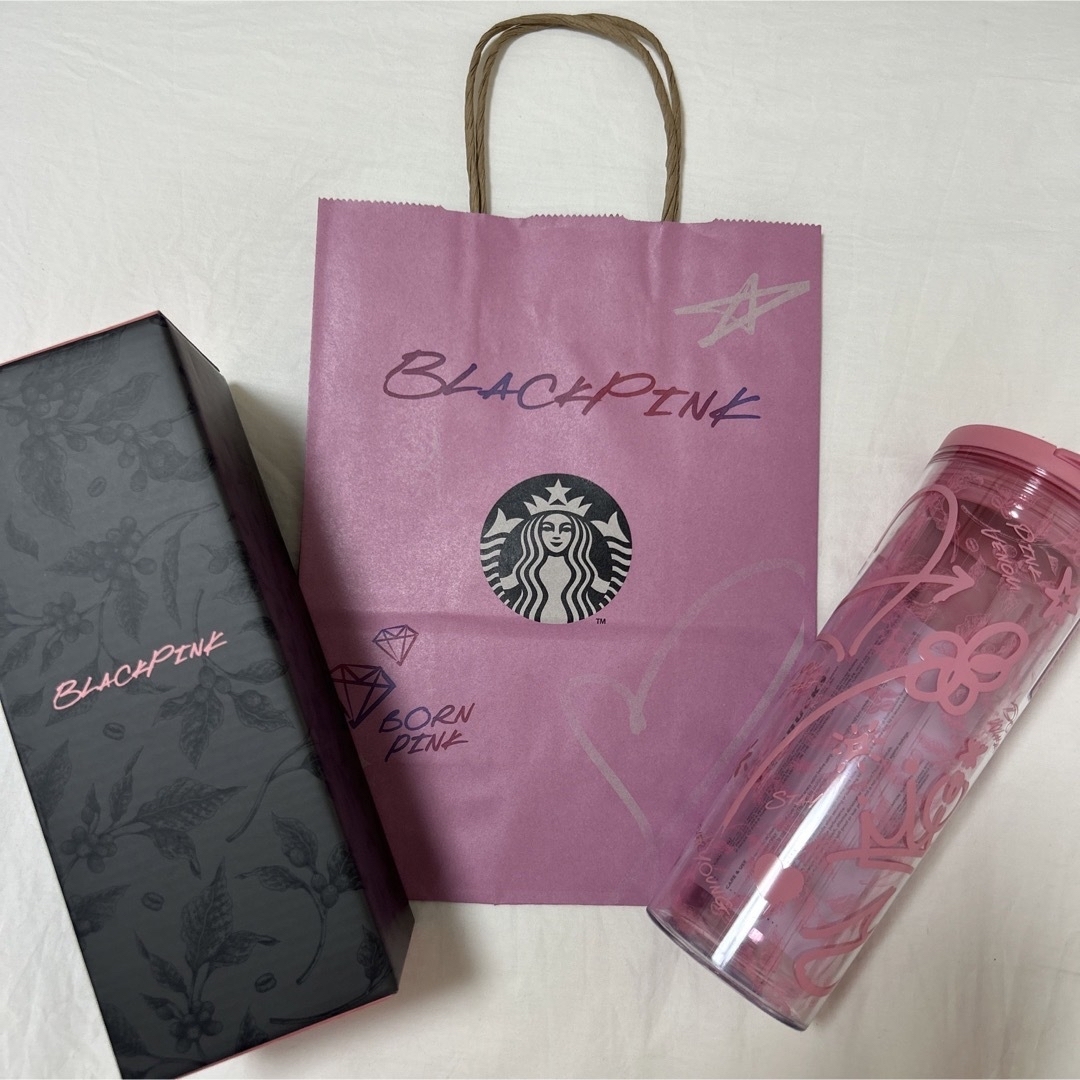 Starbucks(スターバックス)のBLACK PINK Starbucks ♡ エンタメ/ホビーのタレントグッズ(アイドルグッズ)の商品写真