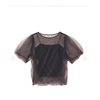 ココディール(COCO DEAL)のバルーンチュールトップス×サイドオープンベアトップ(Tシャツ(半袖/袖なし))