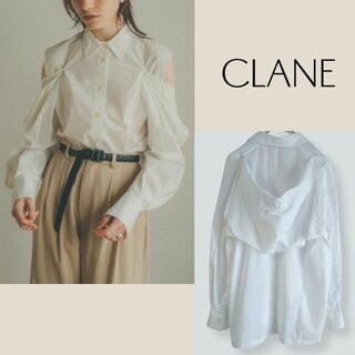 クラネ(CLANE)のクラネ CLANE 長袖 シャツ 白 M オフショルダー 2WAY ショール(シャツ/ブラウス(長袖/七分))