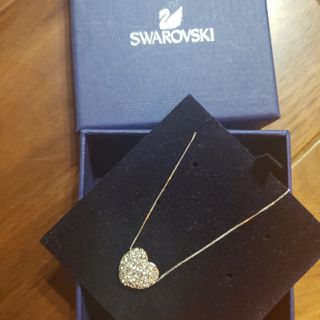 スワロフスキー(SWAROVSKI)の美品スワロフスキーネックレス ハートリバーシブル(ネックレス)