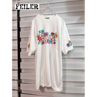 フェイラー(FEILER)の【美品♡】FEILER 半袖　ブランドロゴ　花柄　オーバーサイズ　Tシャツ(Tシャツ(半袖/袖なし))