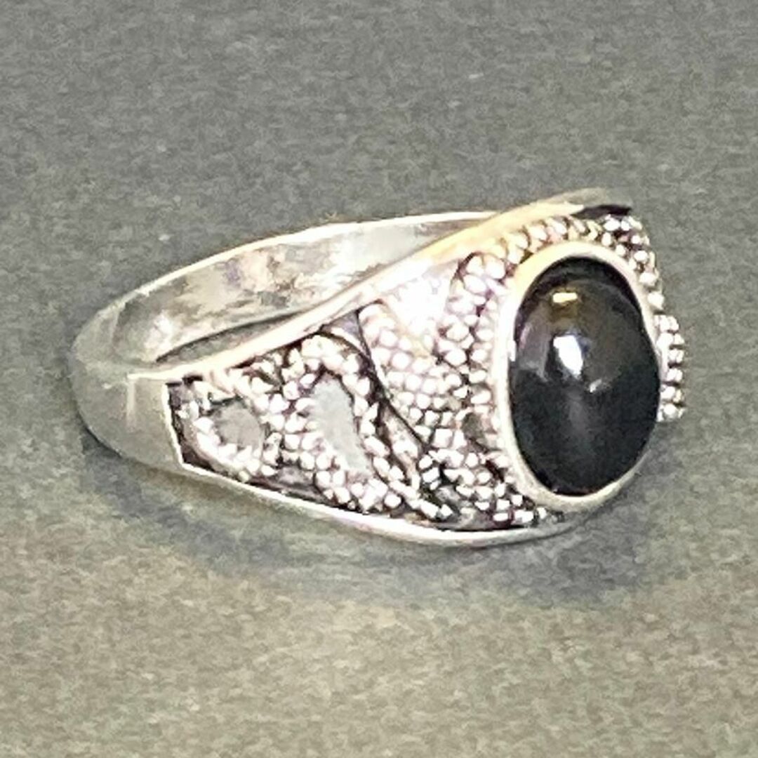 20号 リング メンズ 指輪 シルバー スネーク 蛇 ブラック ヒップホップ メンズのアクセサリー(リング(指輪))の商品写真