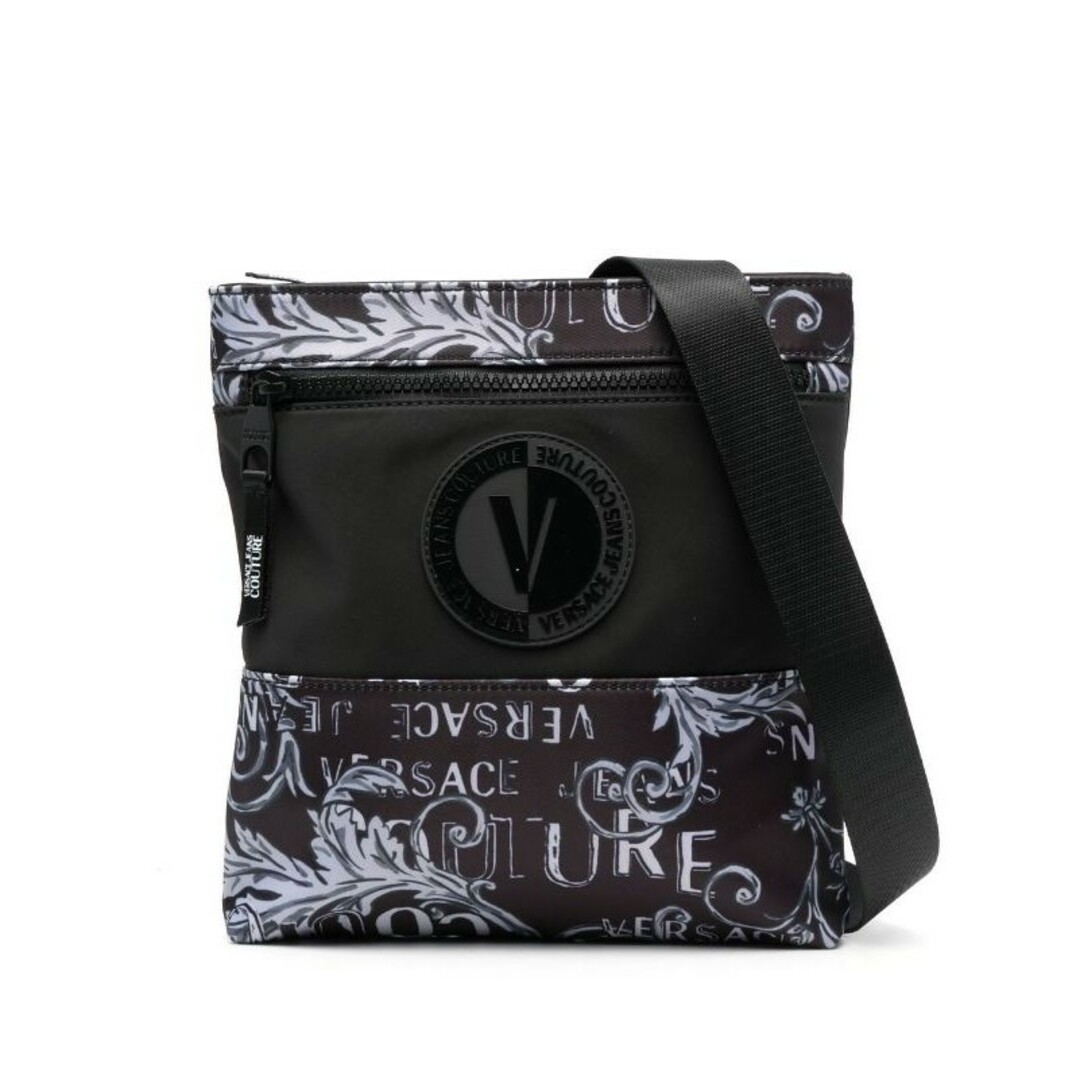 VERSACE JEANS COUTURE ショルダーバッグ グレー ブラック