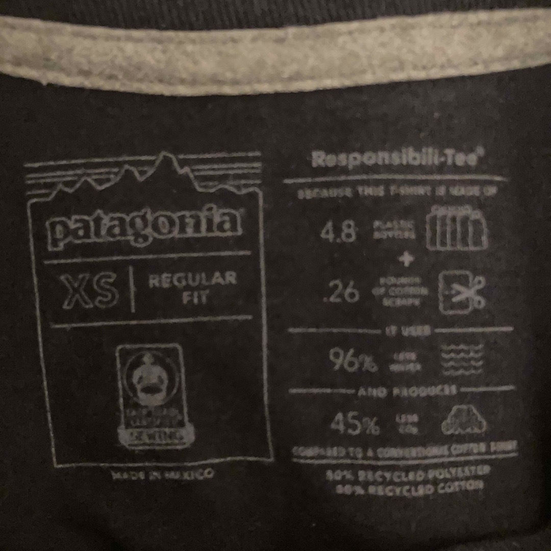 patagonia(パタゴニア)のパタゴニア P-6ロゴ レスポンシビリティー Tシャツ プルオーバー  xs  メンズのトップス(Tシャツ/カットソー(半袖/袖なし))の商品写真