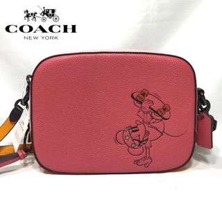 コーチ(COACH)の【新品】COACH ショルダーバッグ ミッキーマウス スケボー ピンク(ショルダーバッグ)