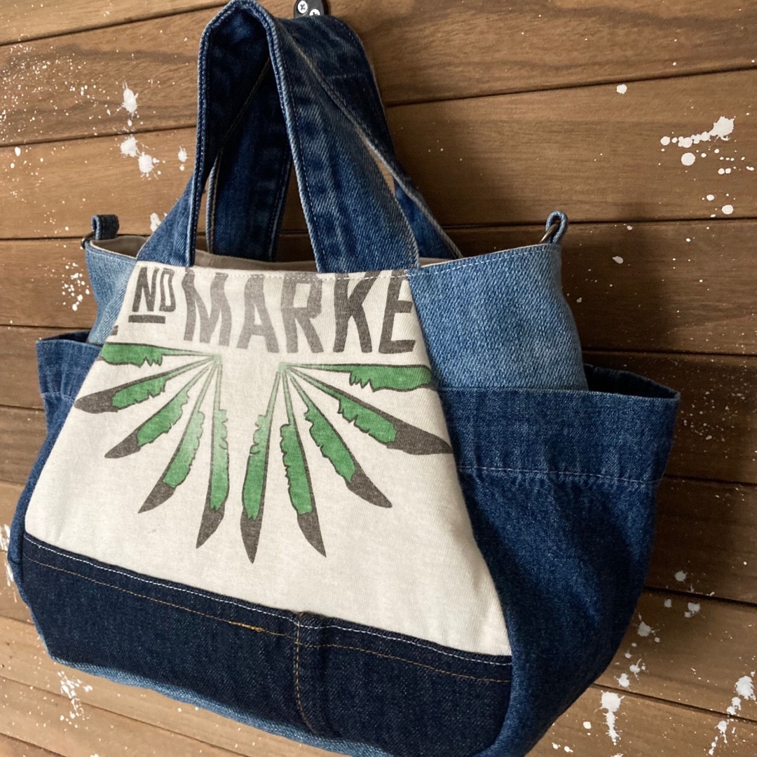 アップサイクル サイドポケットトートバッグ ハンドメイド 1