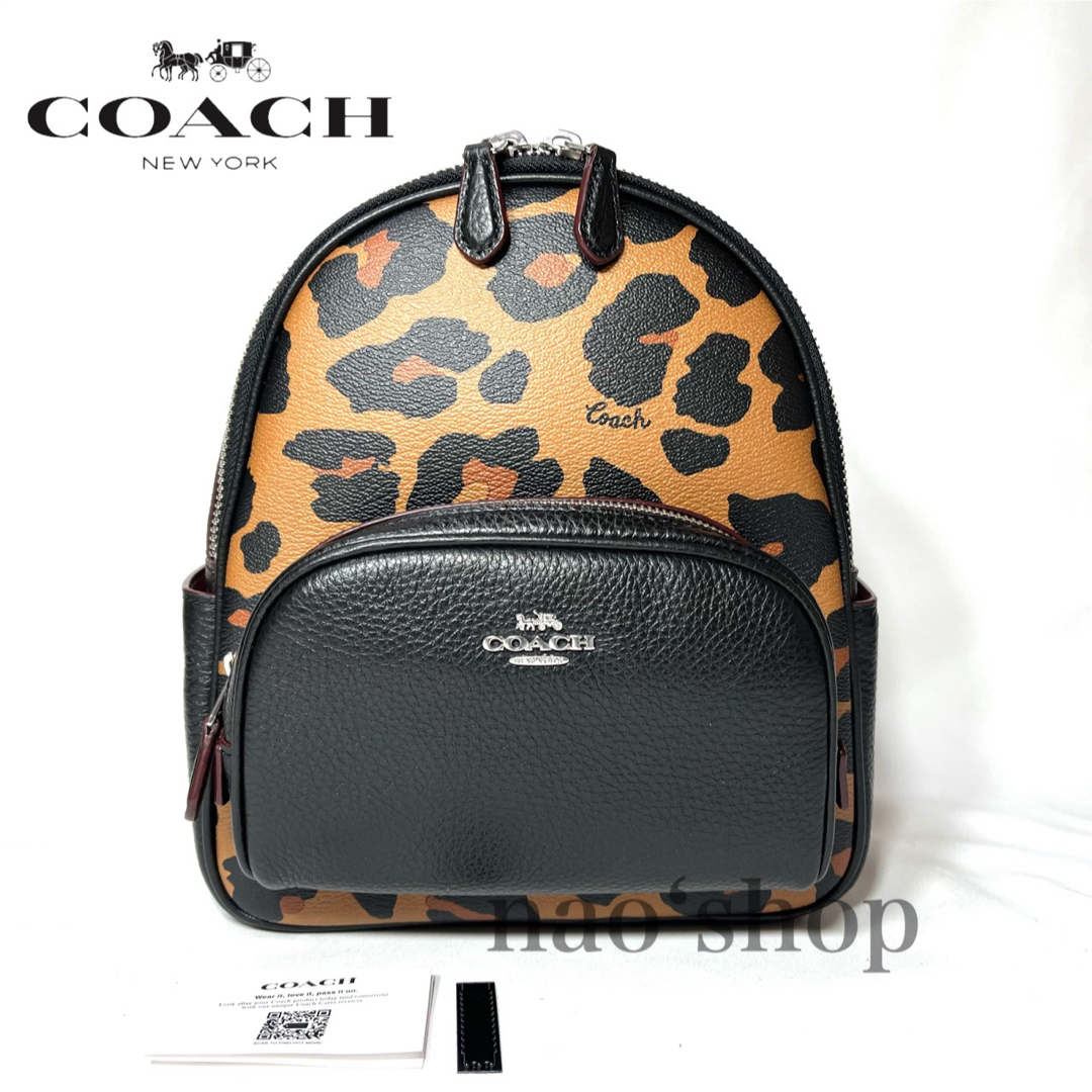 COACH - 【新品】COACH コーチ ミニ リュック バックパック レオパード