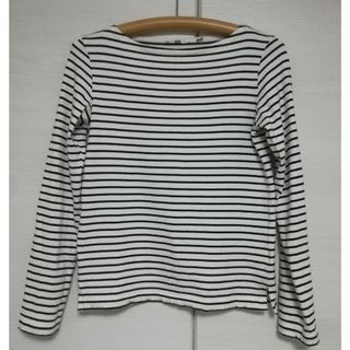 ユニクロ(UNIQLO)の美品ユニクロボーダーカットソー長袖Tシャツシンプル綿コットン柔らかい(Tシャツ(長袖/七分))