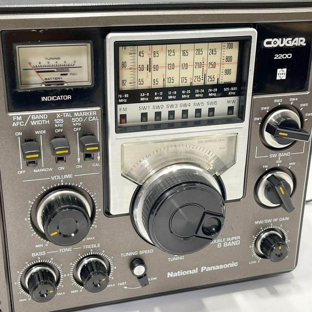 美品!National/ナショナル Cougar RF-2200 ラジオ 昭和
