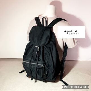 agnes b voyage リュック ナイロン ブラック