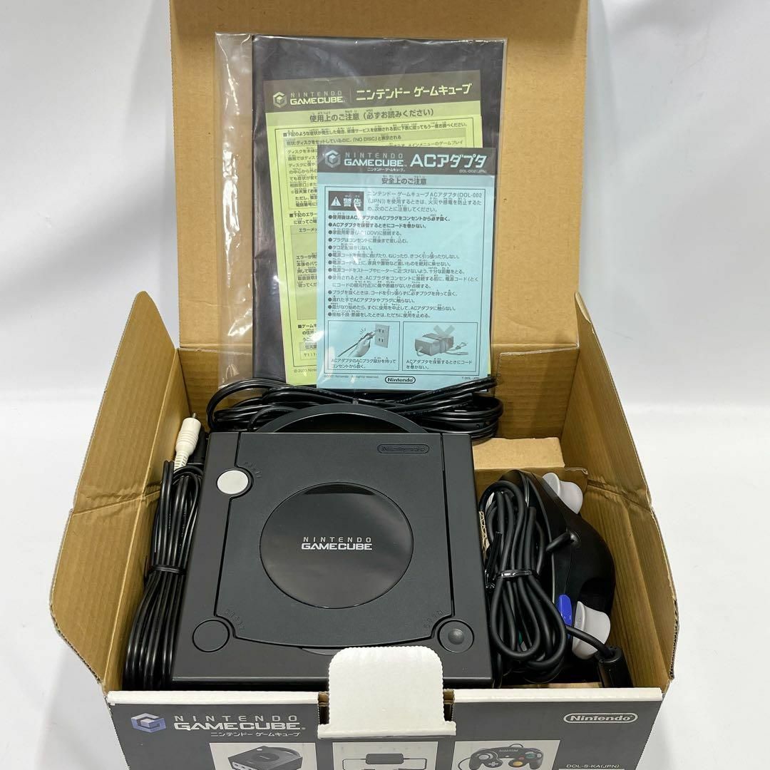 箱付完品！ニンテンドー ゲームキューブ本体 ブラック/GAME CUBE 9