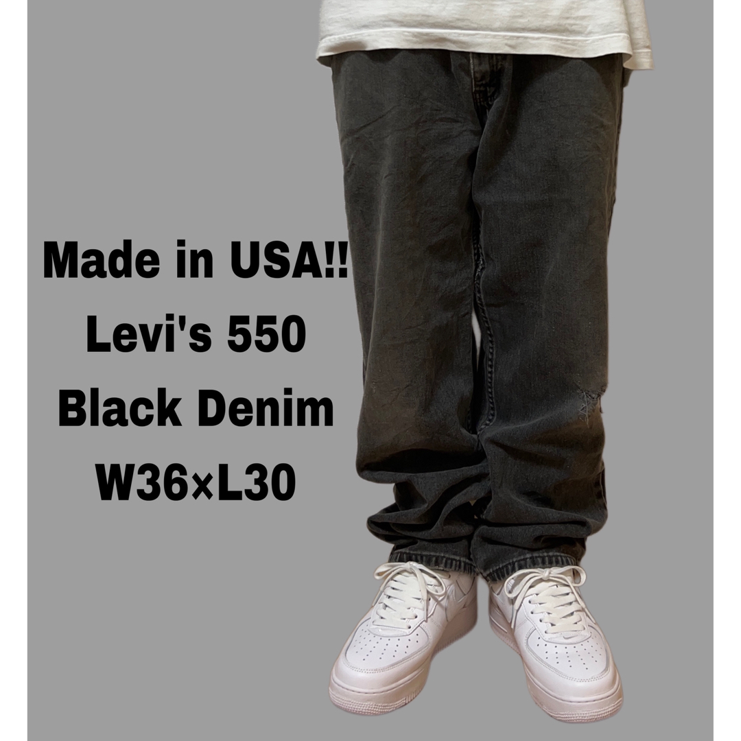 Levi's リーバイス 550 ジーンズ デニムパンツ ブラック 黒 W36 | フリマアプリ ラクマ