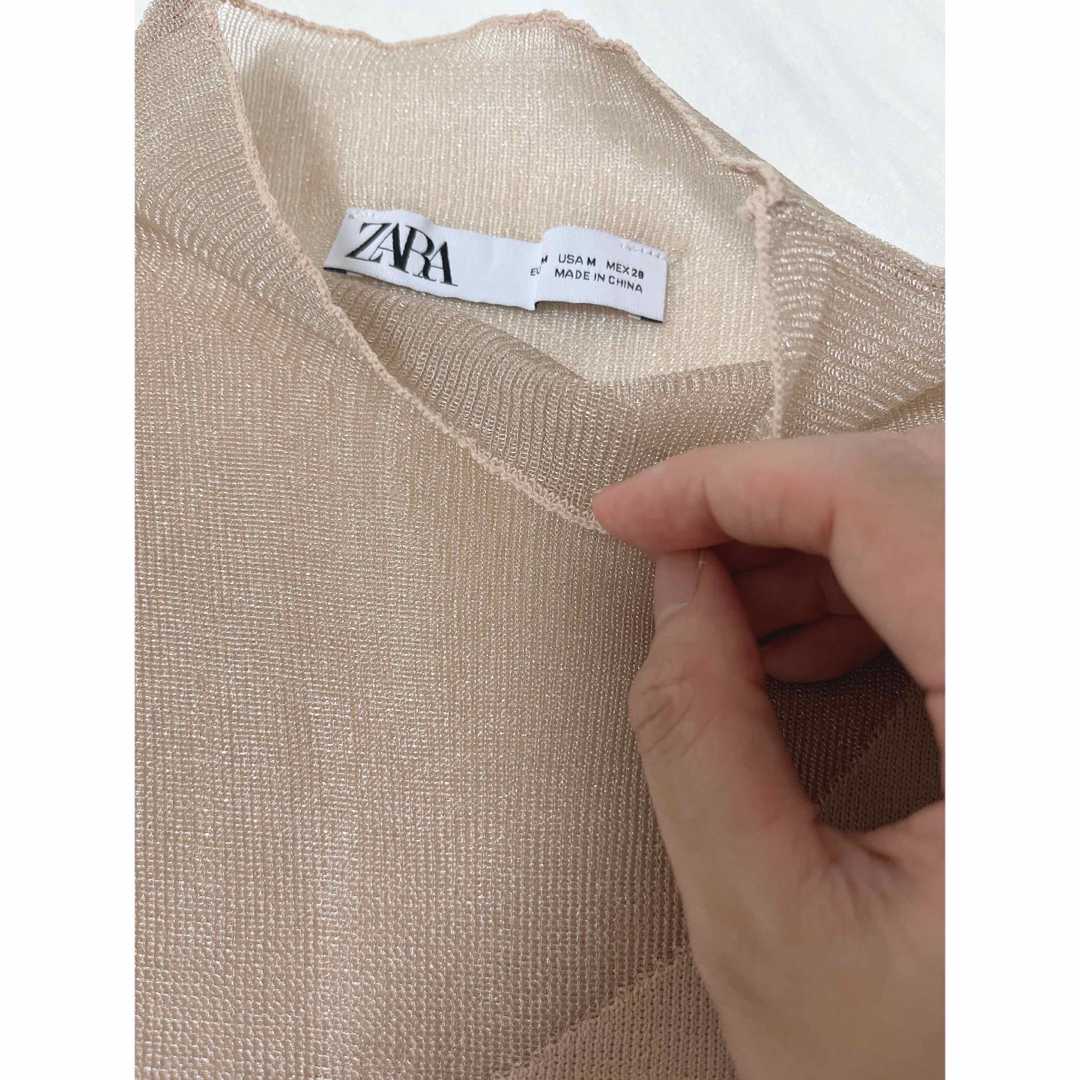 ZARA(ザラ)のZARA✳︎シアー✳︎ノースリーブ レディースのトップス(カットソー(半袖/袖なし))の商品写真