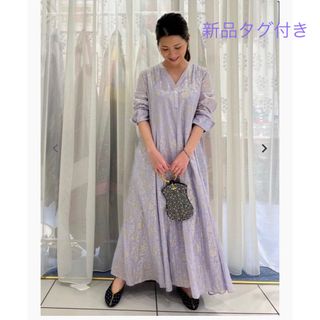 美品　ヌキテパ　ワンピース　ブルー　ロイヤル