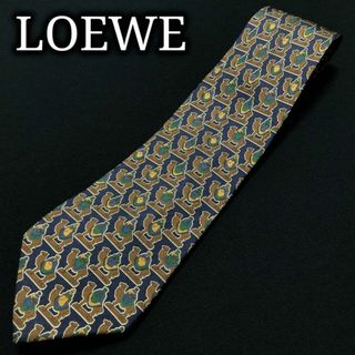 ロエベ(LOEWE)のロエベ ラクダ乗り ネイビー＆ブラウン ネクタイ A105-G07(ネクタイ)