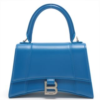 バレンシアガ(Balenciaga)のバレンシアガ アワーグラス レザー  ブルー レディース ハンドバッグ(ハンドバッグ)