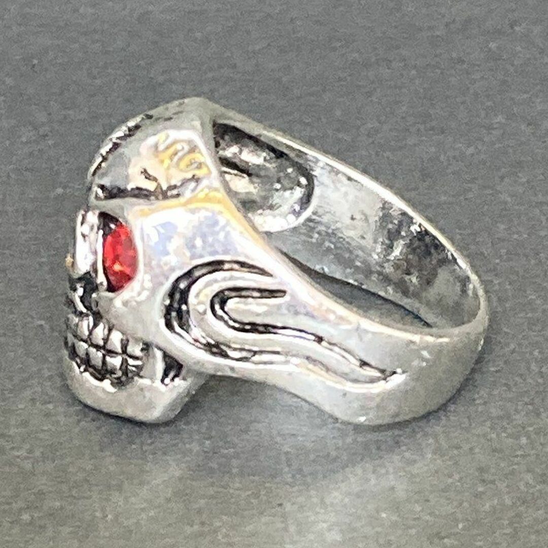 28号リング メンズ 指輪 シルバー スカル ドクロ 骸骨 弾丸 ヒップホップ メンズのアクセサリー(リング(指輪))の商品写真