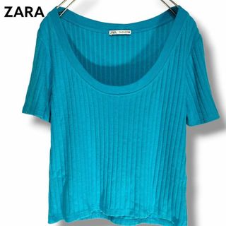 ザラ(ZARA)の【未使用・美品】 ZARA ザラ ニット セーター 半袖 L レディース(ニット/セーター)