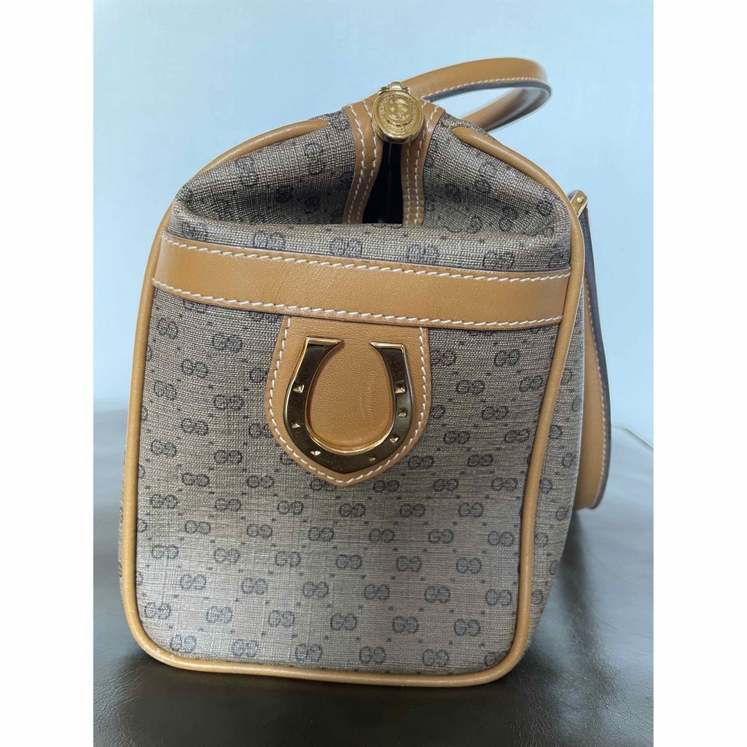 GUCCI グッチ ミニボストン マイクロ GG PVC レザー ロゴ - ボストンバッグ