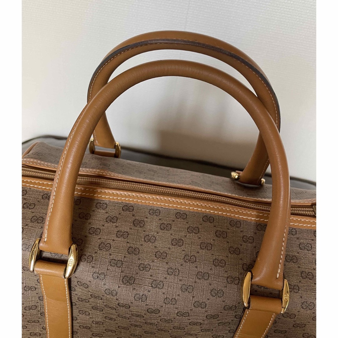 GUCCI グッチ ミニボストン マイクロ GG PVC レザー ロゴ - ボストンバッグ