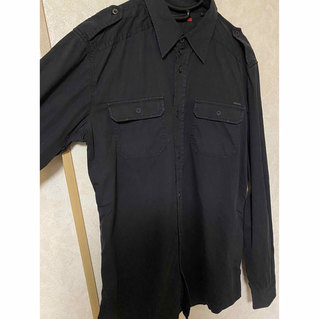 もっと値下げします！】新品 PRADA クラシック ストレッチ シャツ 39S-