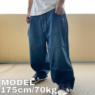 FUBU フブ USA製 90s ワイド バギー ハーフ デニム パンツ