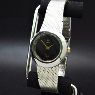 ラドー(RADO)のRADO Elegance 手巻き腕時計 ラウンドフェイス ブラックダイアル(腕時計)