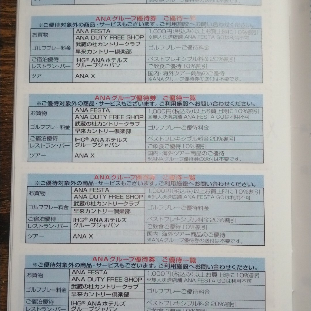 ANA(全日本空輸)(エーエヌエー(ゼンニッポンクウユ))のANA 全日空 株主優待　最新 チケットの乗車券/交通券(航空券)の商品写真