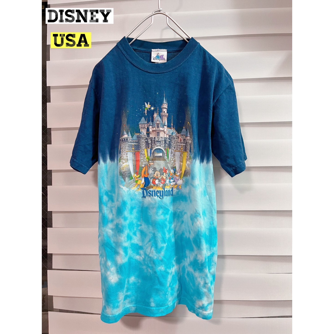 【超希少デザイン】Disney バイカラー タイダイ　シンデレラ城　Tシャツ