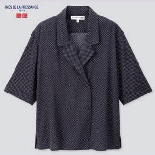 ユニクロ(UNIQLO)の★UNIQLO×イネス レーヨンオープンカラーシャツ Lサイズ(シャツ/ブラウス(半袖/袖なし))